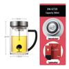 Xeno Double-Layer Glass Cup with Handle