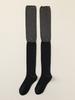 Silver Silk Splicing Knee Stacking Socks Children'S Autumn And Winter Warm Long Tube Socks Ins Trendy Fashion Curling Non-Slip Cotton Socks
