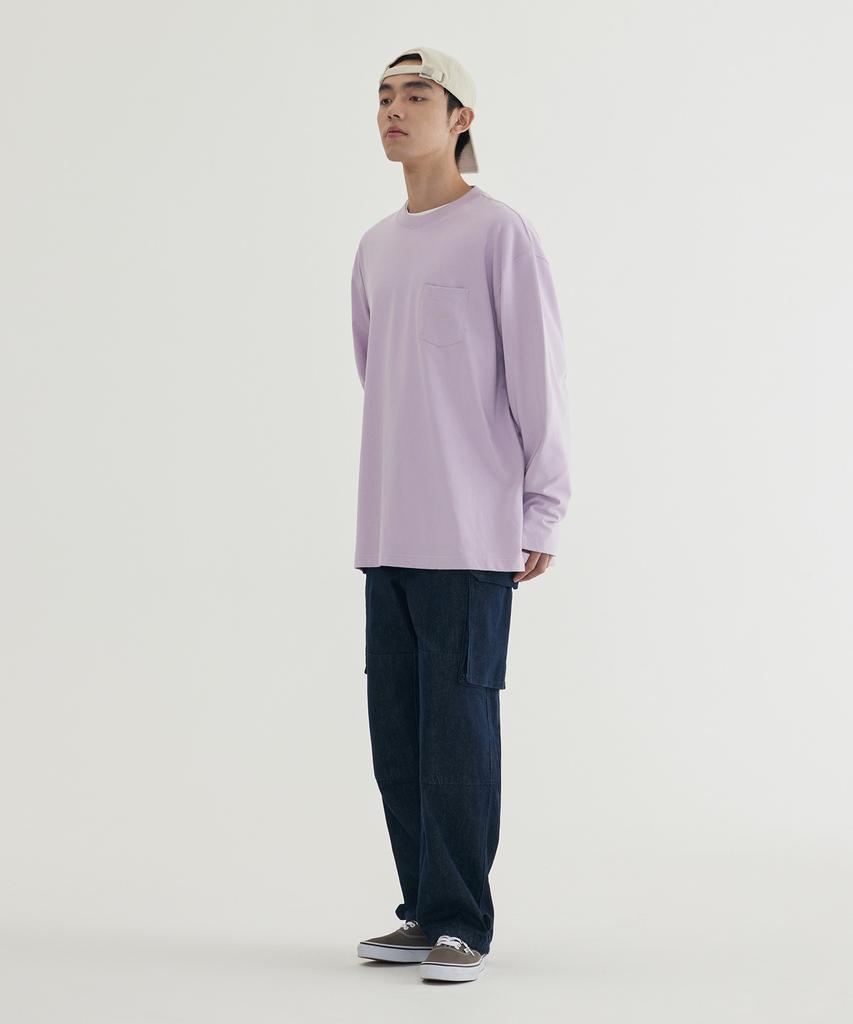 COVERNAT Basic Pocket Long Sleeve Light Purple