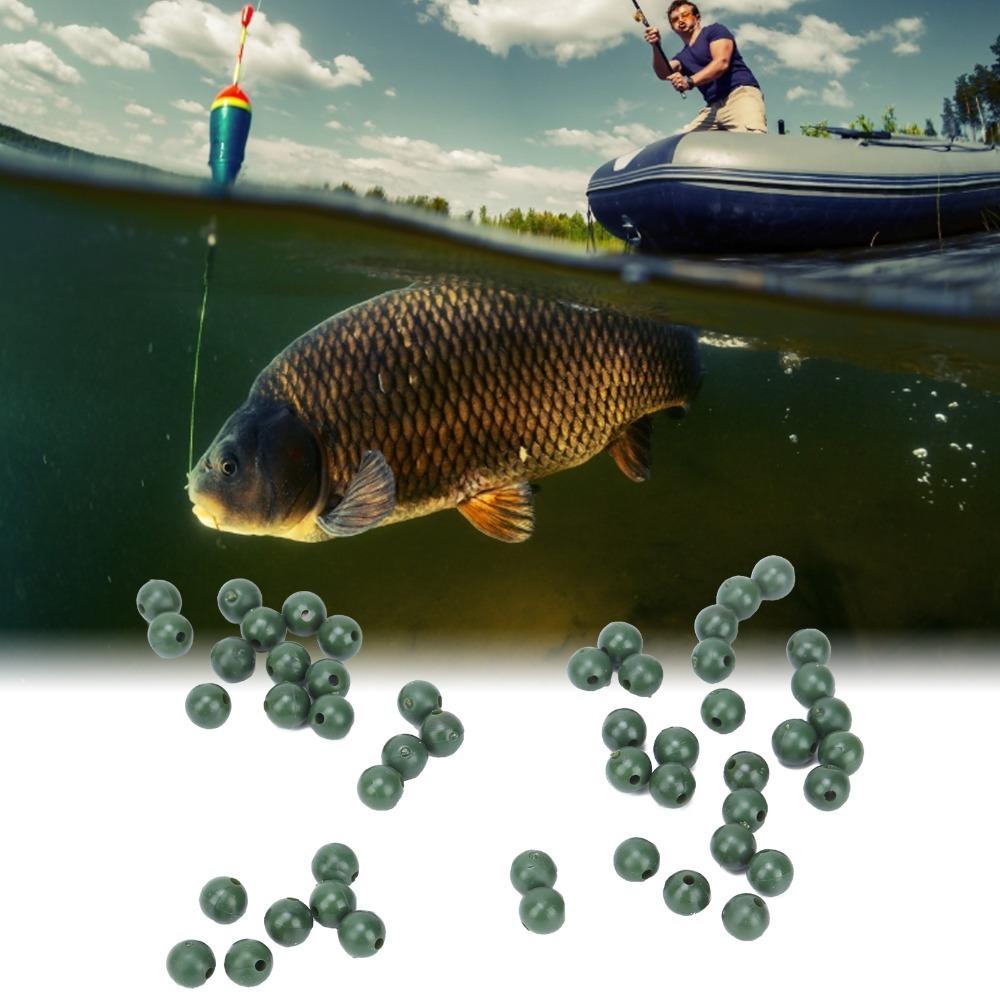 100PCS Soft Carp Fishing Beads Silicone Fishing Shock Beads Fishing Rig Beads For Carp Fishing