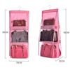 6 Pocket Hanging Handbag Organizer for Wardrobe Storage Bag Door Wall Sundry Shoe Bag with Hanger