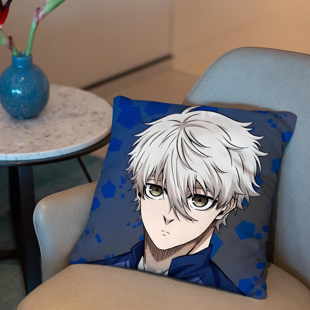 Blue Lock Anime Cushion Cover 2-in-1 Reversible Plush Pillow Cover | Car/Sofa/Bed | Perfect Gift