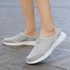 Herren Sommer Mesh Herrenschuhe große Größe 47 atmungsaktive Meshschuhe ein Pedal weiche Sohle leicht großes Mesh halbe Pantoletten Lazy Stoffschuhe