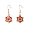 Christmas Santa Snowflake Earrings Cane Candy Bells Elk Earrings Christmas Hat Earrings