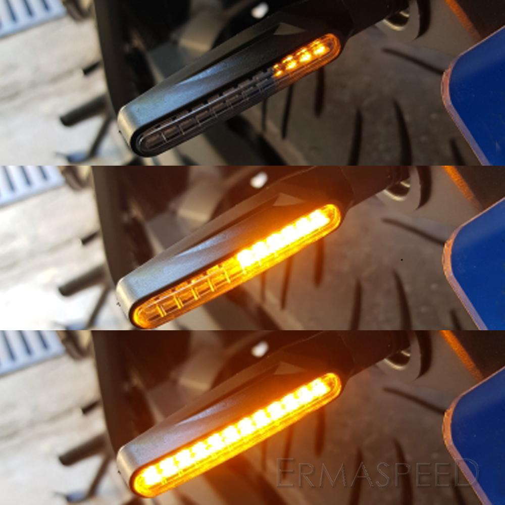 Universal LED Motorcycle Turn Signals Lightings Waterproof IP68 Tail Flasher Flowing Water Blinker Motorcycle Flashing