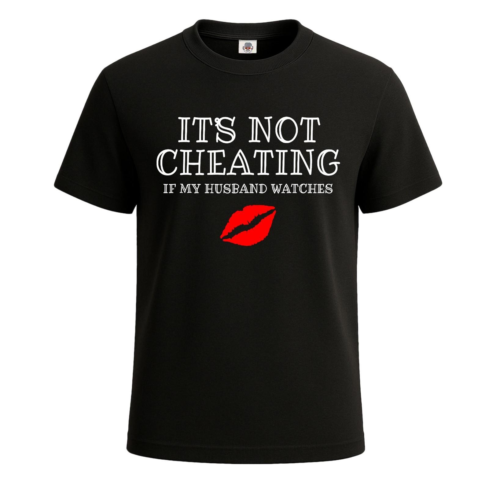 It s Not Cheating If My Husband Funny Joke Men s T-Shirt Novelty Gift Tee Top S разноцветный