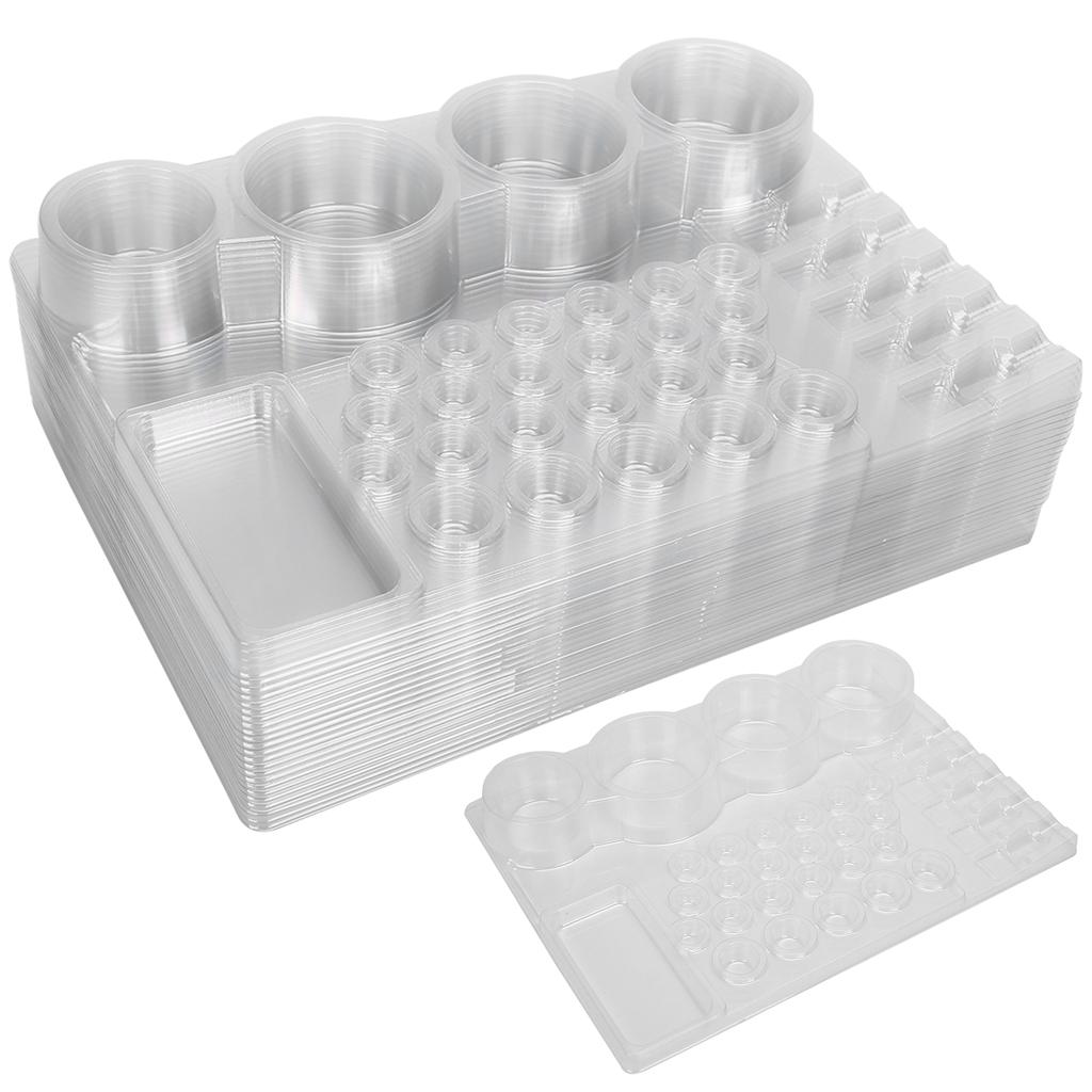 24pcs Disposable Tattoo Ink Cup Holder Stand Tattoo Needle Pigment Tray Accessory