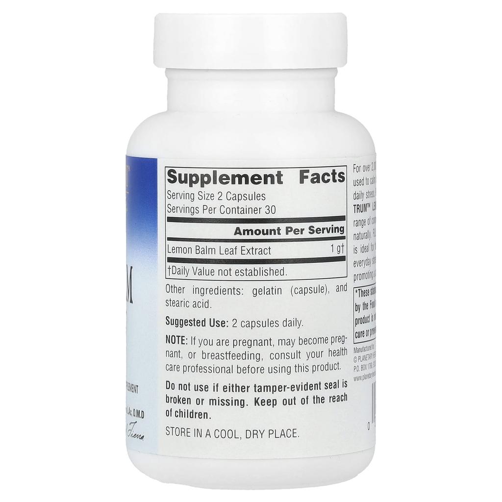 Full Spectrum™ Lemon Balm, 1,000Mg, 60 Capsules (500Mg per Capsule)