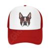 Denim-Kappe, Boston Terrier-Hund, Baseball-Dad-Cap, klassisch gewaschen, 100 % Baumwolle, verstellbar, lässig, Sport, für Unisex, Damen, Mütze
