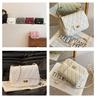 2024 Spring Women's Argyle Chain Crossbody Bag - High-End Fashion with Little Golden Ball Accent