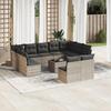 VidaXL Garden Lounge Set with Cushions 12 Pcs, Patio Sofas, Outdoor Furniture Set, Modern, Light Grey 3218362