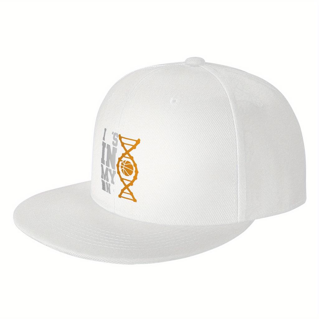 Basketball DNA In My Genes Baseball Cap Adjustable Polyester Hip Hop Style Casual Gift