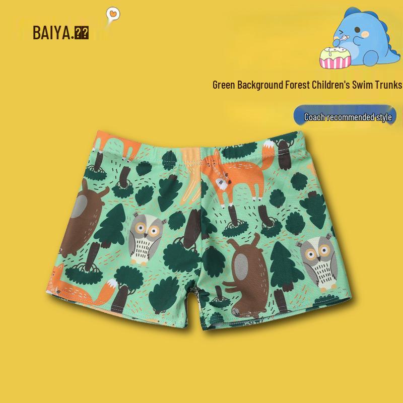 

Новые детские плавки с мультяшным принтом - Удобный полиэстер для горячих источников и лета, размеры S и M S [Height 90-100cm, 20-30lbs]