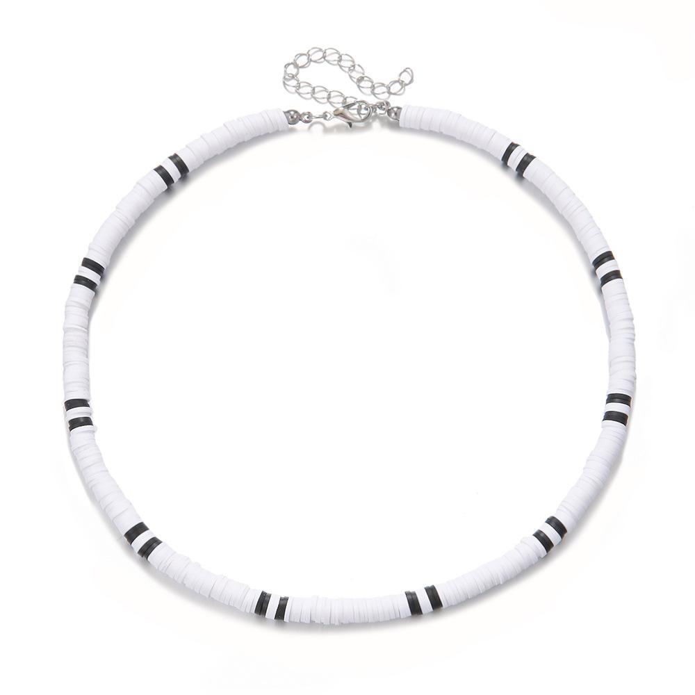 Summer Beach Bohemian Wood Chip Coconut Shell Necklace Men's Surf Necklace Simple Tribal Stainless Steel Necklace
