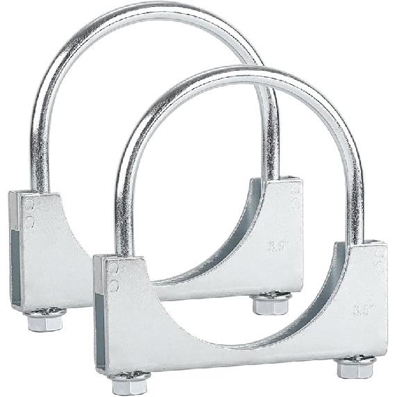 LCGP 2" Heavy Duty U Bolt Clamps Saddle Type Anti-Corrosion 2 Pack Muffler Clamps