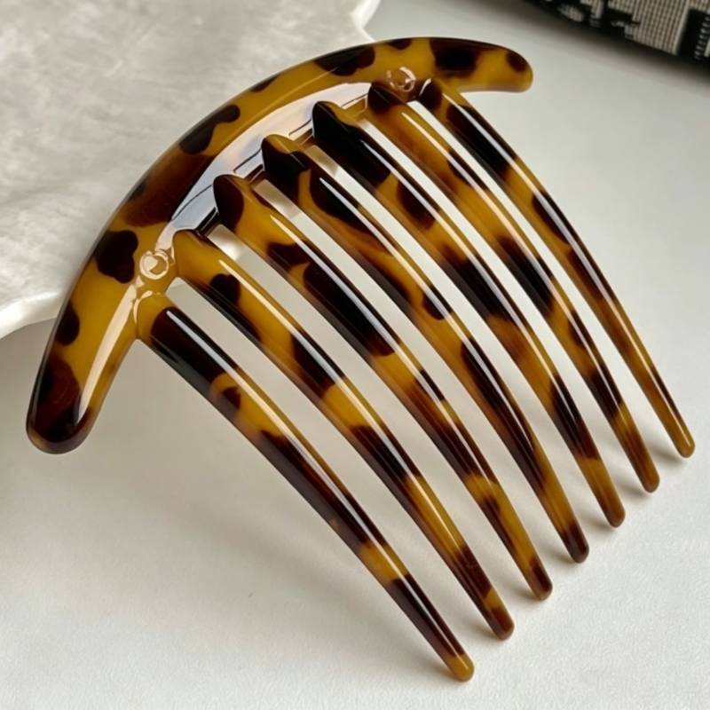 Plastic Ushaped Hairpin With Seven Tines For Lazy Bun Styling Women