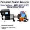 Free Energy 50KW 30KW 80KW Generator Set 220V 230V Permanent Magnet Generator 50Hz 60Hz Alternator With Variable Speed Motor