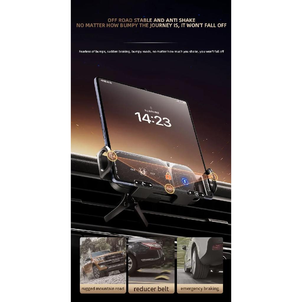 Car Foldable Phone Holder Wireless Charging Phone Mount Intelligent Induction Electric Rotation for Samsung IPhone Xiaomi Z Fold