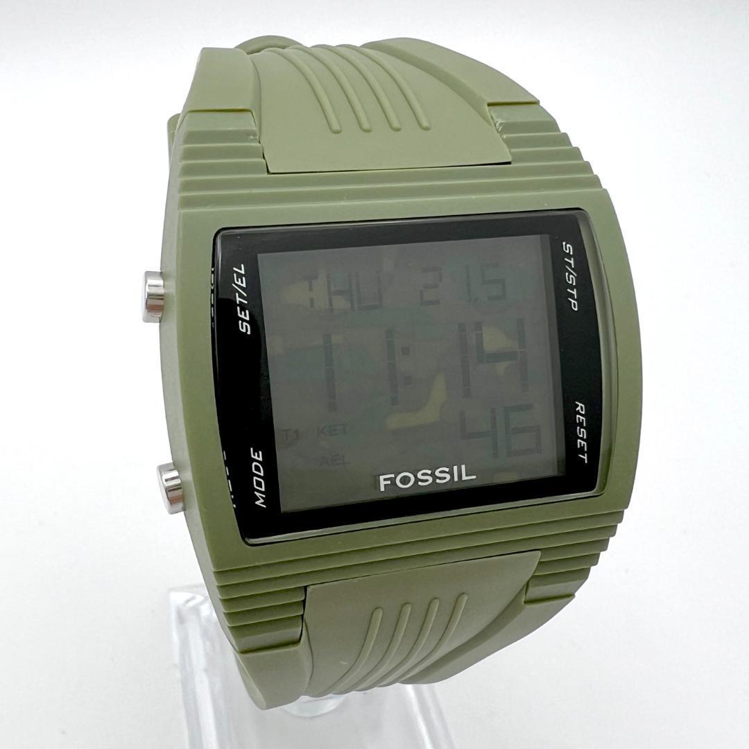 Used [Good condition, battery replaced] FOSSIL Fossil digital watch men s working item