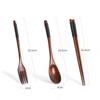 Home Natural Dinner Kit Wooden Kitchen Fork Chopsticks Spoon Set Cutlery Tableware Utensils Sets