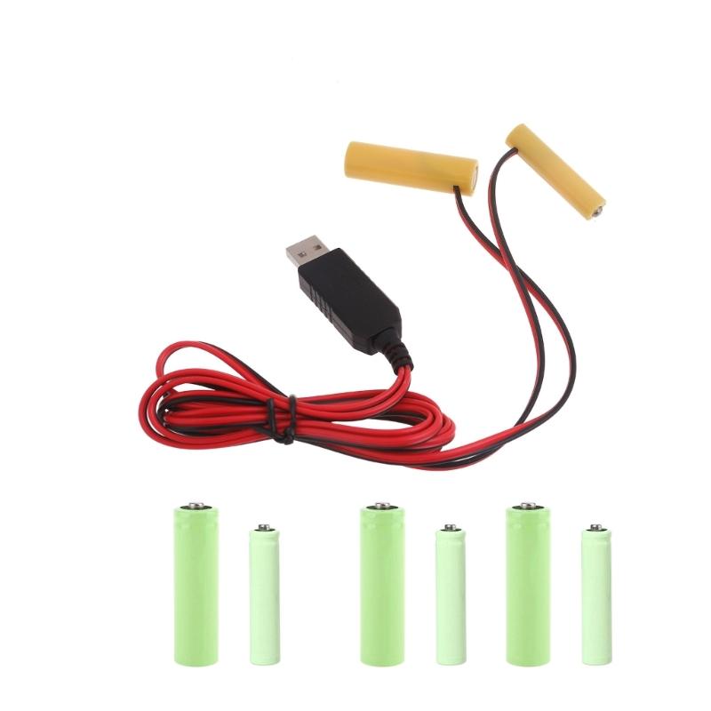 USB-адаптер-заглушка для 6V AA + AAA батарей для игрушек, контроллеров, водонагревателей, фонарей 1