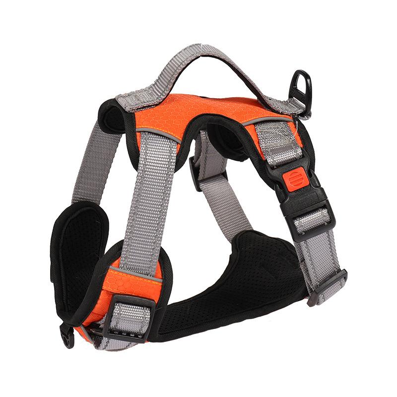 Dog chain dog leash pet leash chest back clothing dog strap chest strap adjustable reflective chest back