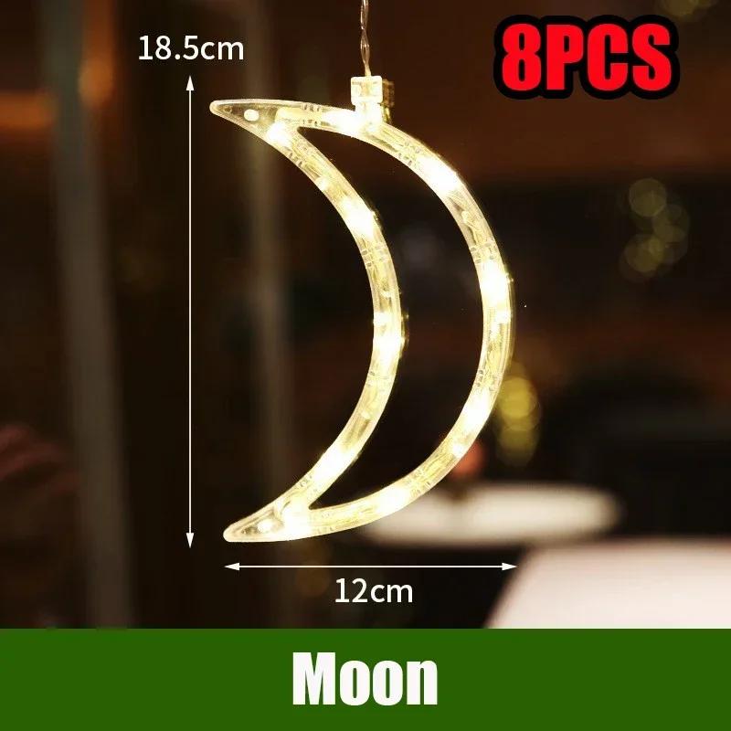 LED Christmas Lights String Decorative Lights Santa Claus Display Window Suction Cup Lights Christmas Tree Colored Lights