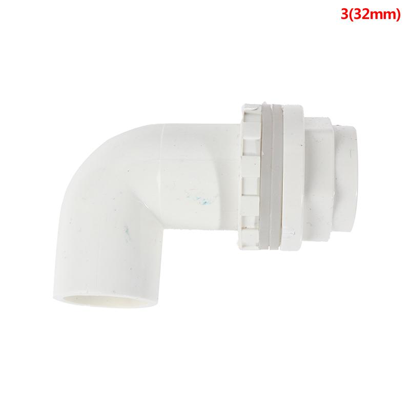 Conectores de tubería de PVC tipo L con diámetro interior de 20 a 50 mm, juntas de drenaje para peceras, tubos de riego