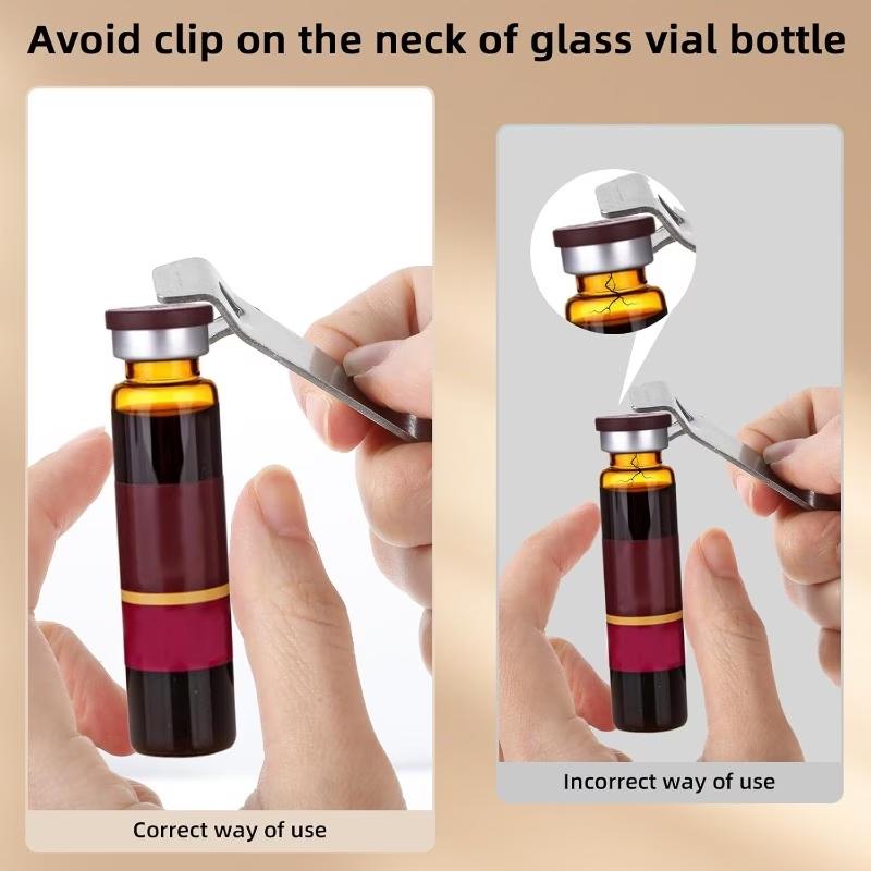 1/3pcs Premium Stainless Steel Oral Liquid Vial Opener - Durable, Portable Nurse & Doctor Tool for Easy Bottle and Can Opening