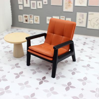 Dollhouse Furniture Model Italian Retro Sofa Chair Mini Leisure Chair Miniature Chair