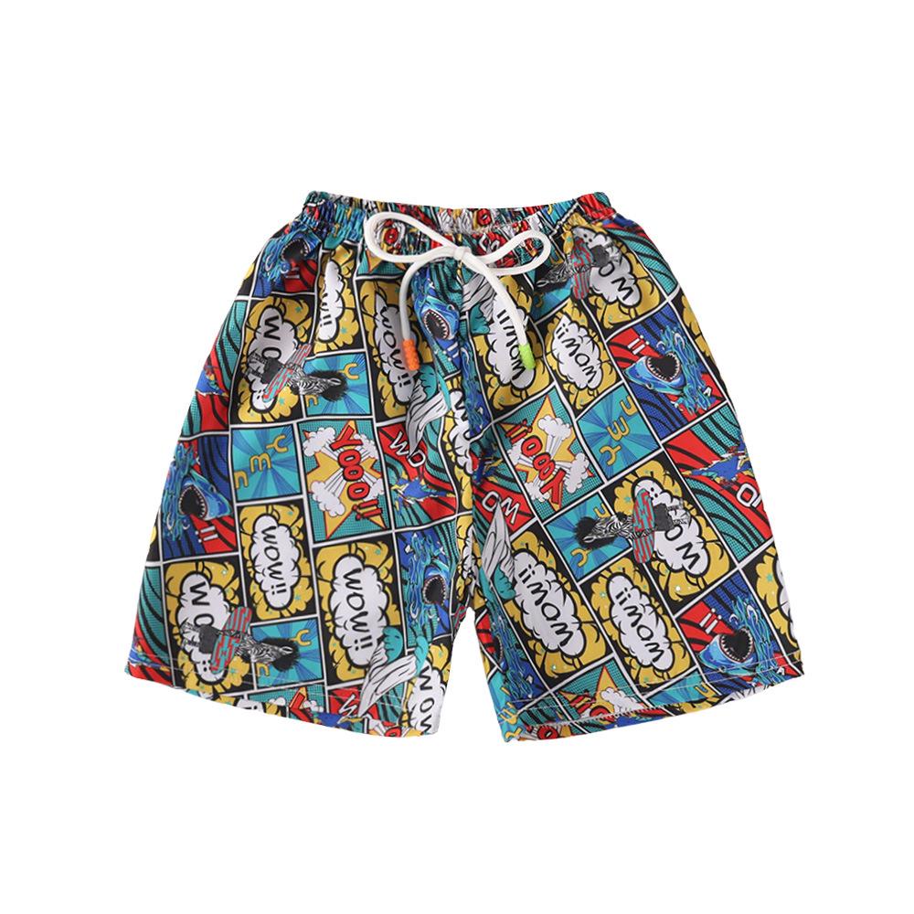 Kids  Quick-Dry Floral Beach Shorts - Lightweight Summer, Casual Ice Silk Bermuda 120 cm цветочный