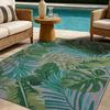 Tapis salon feuilles vert multicolore 160x230