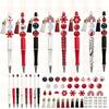 Butterfly and heart handmade beaded small gift ballpoint pen, flower and animal theme DIY beaded pen, ballpoint pen for festive