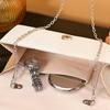 Elegant Compact Evening Clutch Bag Foldable Luxury Detachable Strap Crossbody Bag for Birthday Party Dinner Date