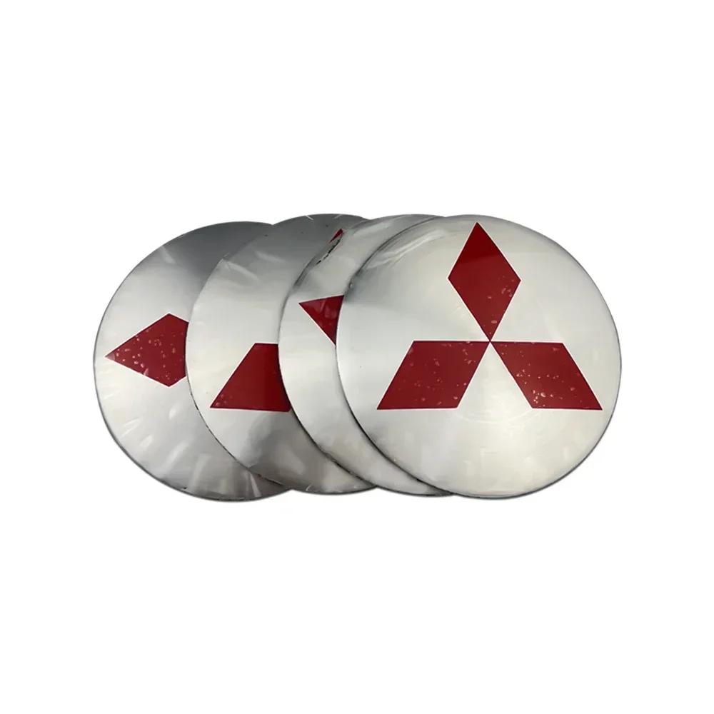 zjdf10 4PCS Car Wheel Hub Center Stickers Decal Emblem For Mitsubishi ASX Ralliart Lancer Cordia Pajero Outlander Eclipse Galant Mirage