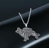 German Dog Shepherd Angel Puppy Animal Necklaces Pendants Gift for Women Chain Necklace