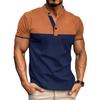 Stylish casual short-sleeve stand collar polo shirt, perfect for daily wear.
