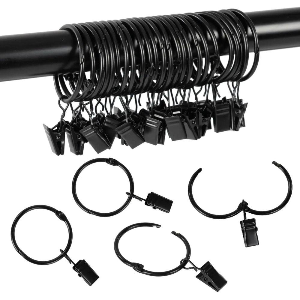 Metal Curtain Rings Heavy Duty Roman Circles Decorative Hanger Pins Metal Curtain Clips Home