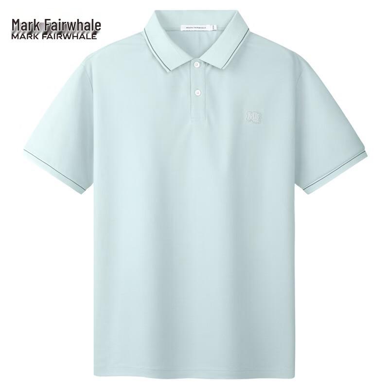 Mark Fairwhale Men's Silk Blend Color-Block Lapel Polo Shirt