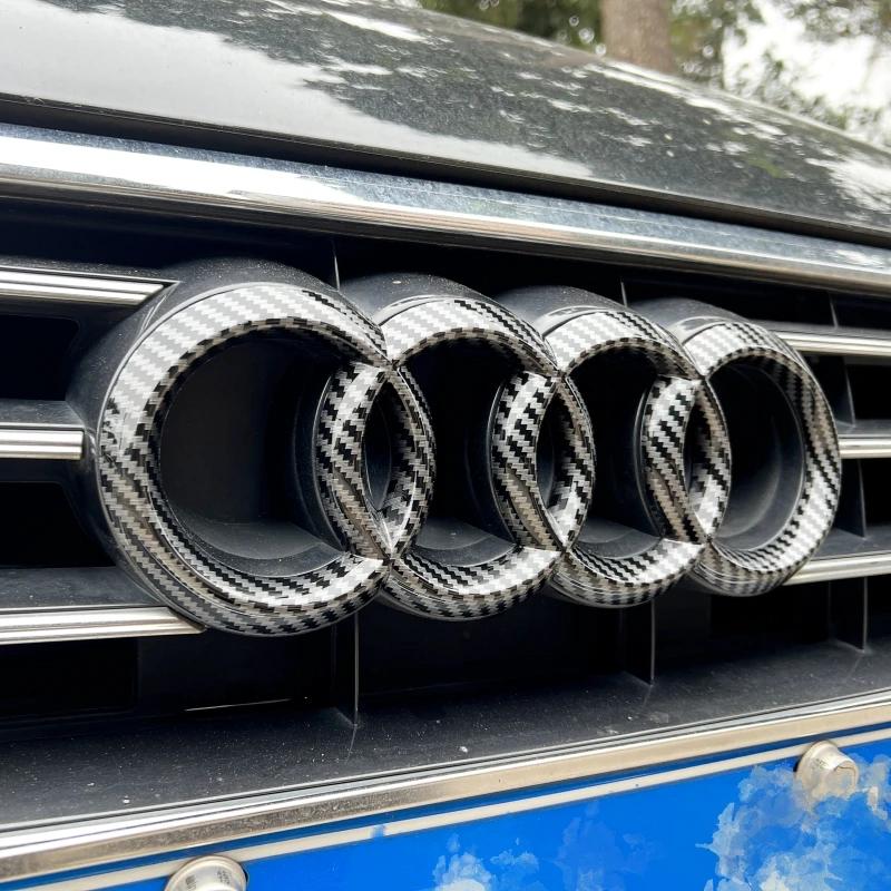 a1 A7 2012-2023 4 Ring Logo ABS Directly Covered Emblem Car Hood Front Grill Rear Trunk Emblem Badge A7 Refit Accessory 3e rvxb6