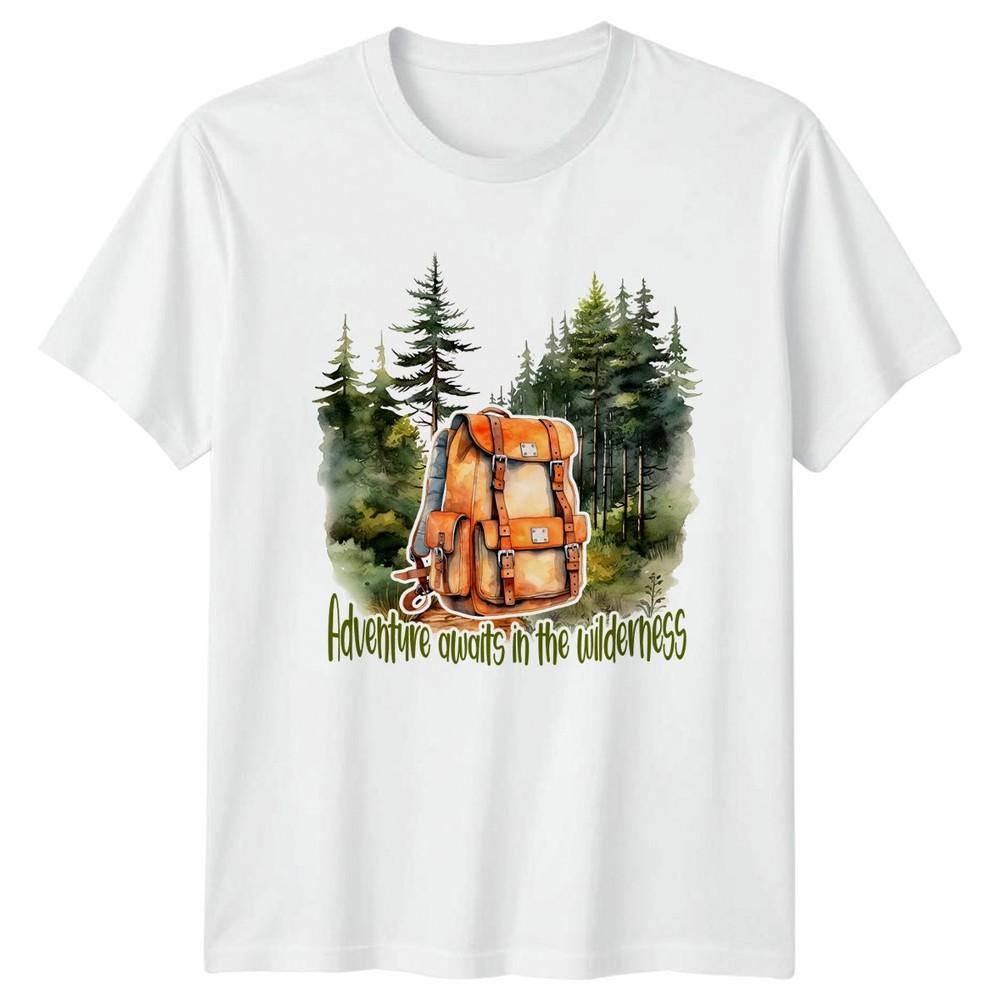 Adventure Awaits In The Wilderness TShirt Camping Hiking Outdoors Nature S