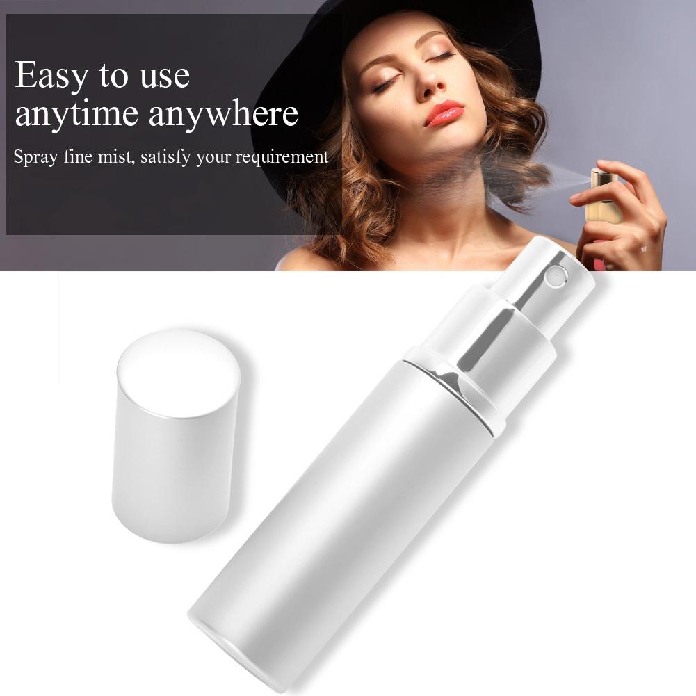 10ml Refillable Perfume Bottle Portable Empty Pump Lotion Perfume Atomizer Silver