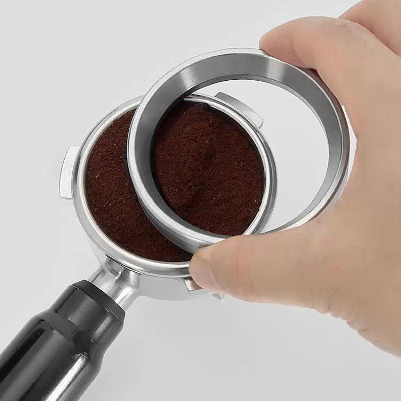 6 Magnetic Espresso Coffee Dosing Ring Dosing Funnel Stainlness Steel with 6 Magnets Fits 51/54/58/mm Portafilter Barista Tools