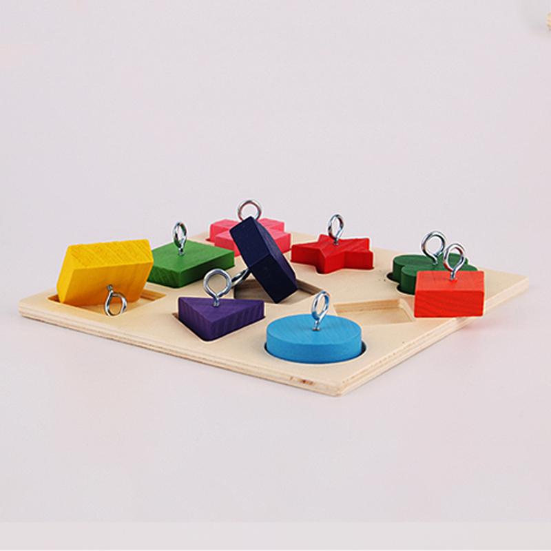 Pet Educational Toys Birds Parrot Training Wooden Block Toy Bird Supplies