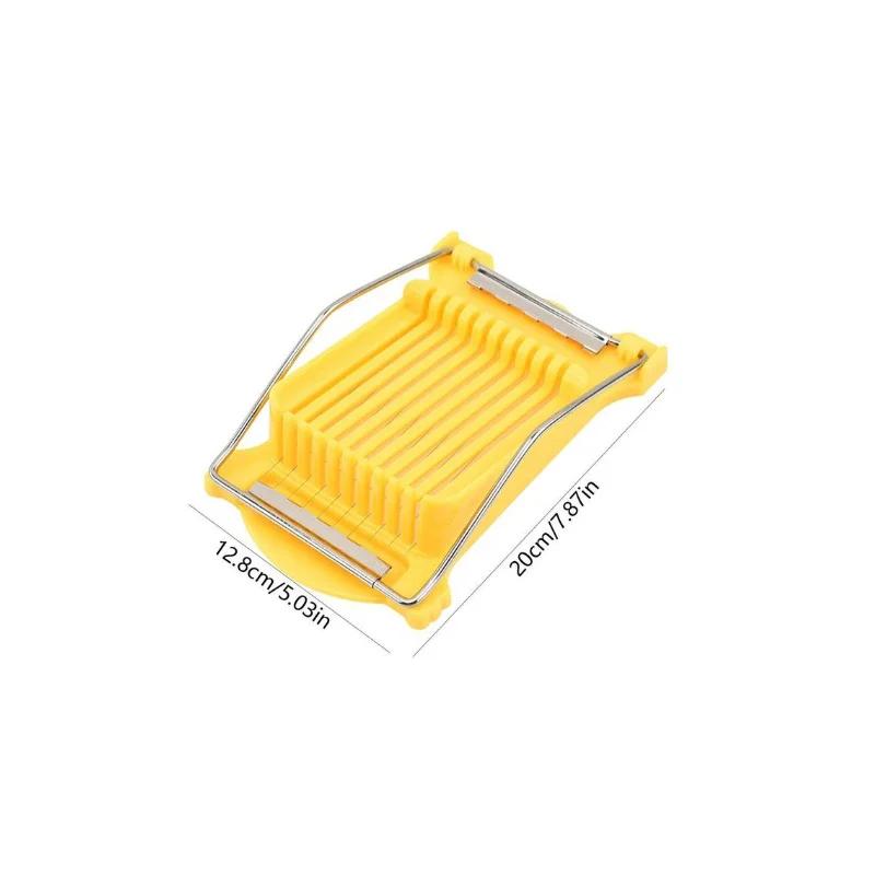 

Слайсер, многоцелевой слайсер для мяса, яйцерезка из нержавеющей стали, нарезает 10 ломтиков для фруктов, лука, мягких продуктов и ветчины жёлтый