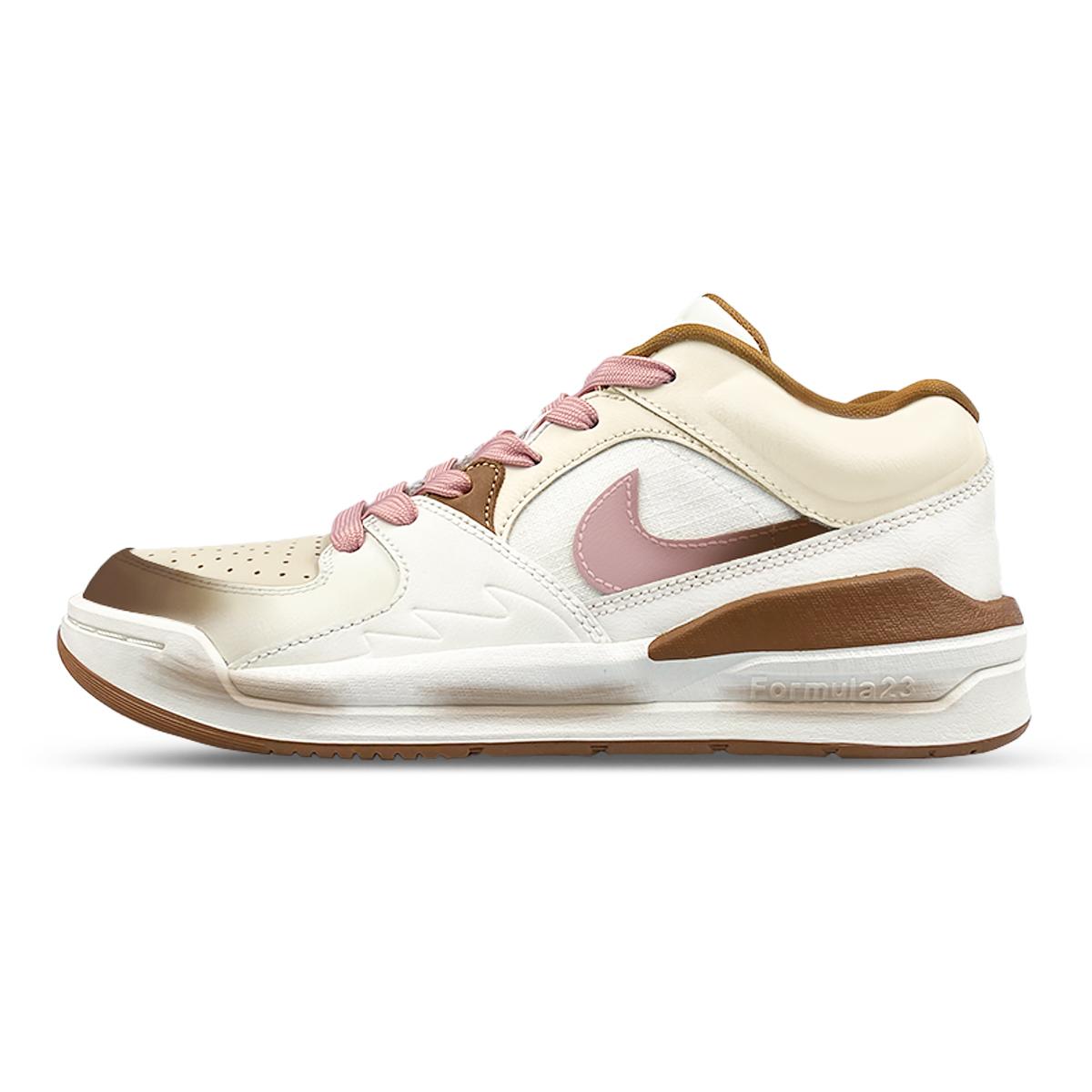 

Jordan Stadium 90 Cushioning, Wear Resistant Low top Casual Shoes Women s Pink Brown White HF5762-121(Team1311-) 37.5