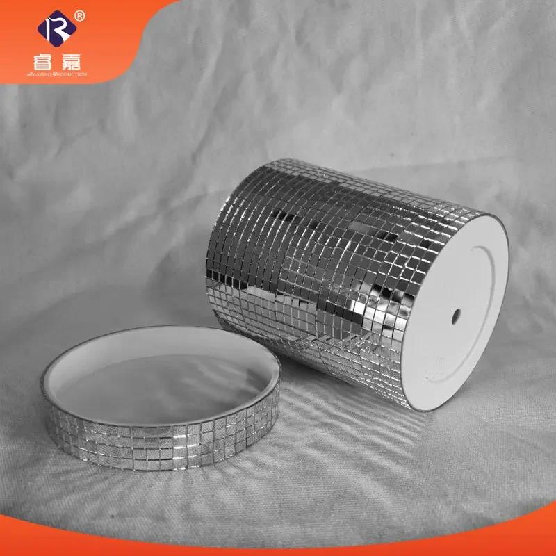 Disco Ball Planter Pot with Drainage Hole Ceramics Mirror Disco Ball Vase Plant Pot Flower Pot Flat Base Mirror Disco Ball Vase