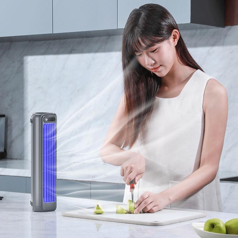 Rechargeable Quiet Desk Fan with Adjustable Airflows Quiet Cooling Fan ABS Texture Perfect for Office or Bedroom Use