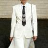 Elegant Imitation Pearls Necktie For Men Polyester Business Prom Accessory Lightweight Comfortable Wrinkles Resistant