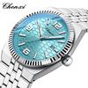 Original CHENXI Watch Fashion Elegant Silver Steel Strip Calendar Quartz Wristwatch Luminous Waterproof Men's Watches